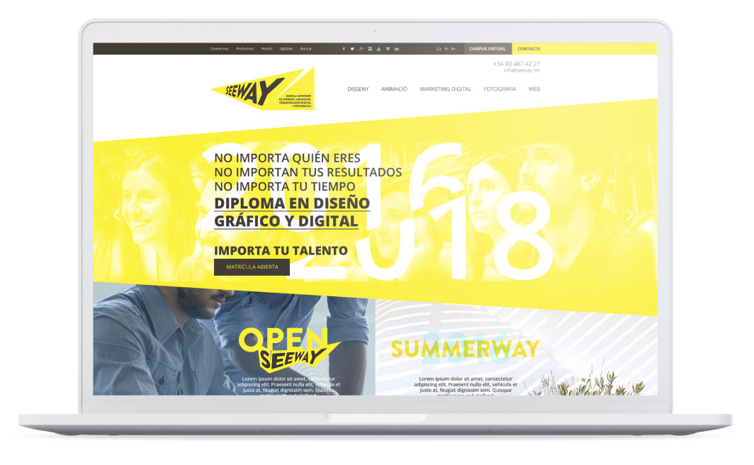 Seeway – Posicionamiento y branding global para escuela de diseño en Barcelona